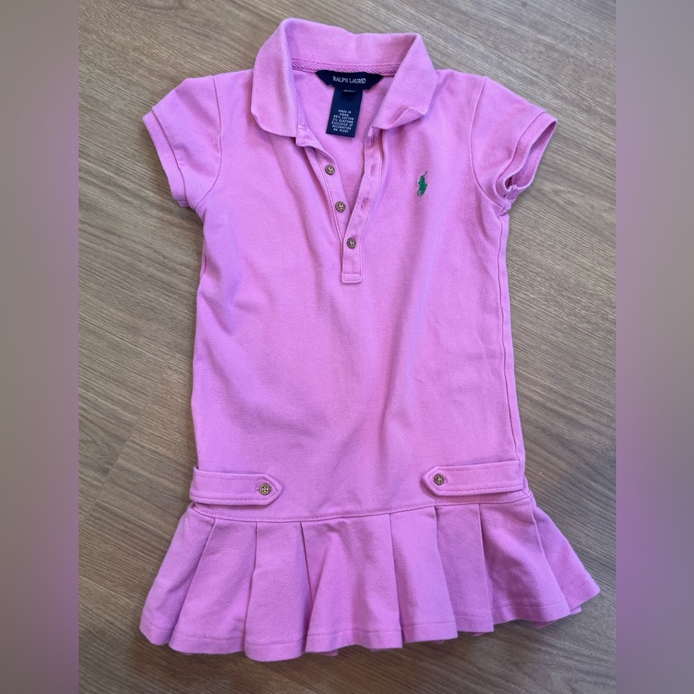 Ralph Lauren Girls' Pink Polo Dress